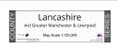 County Map of Lancashire Incl. Greater Manchester & Liverpool - White Background