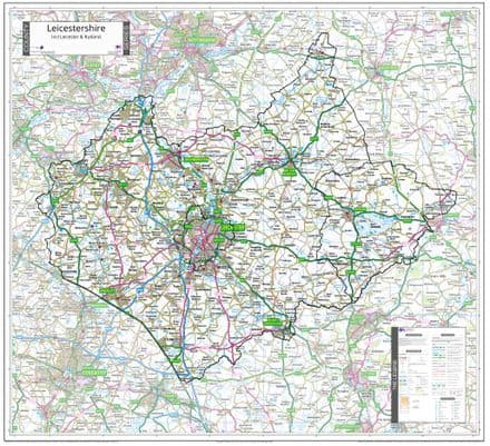 County Map of Leicestershire - 2026