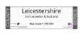 County Map of Leicestershire  - White Background
