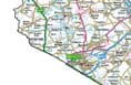County Map of Leicestershire  - White Background