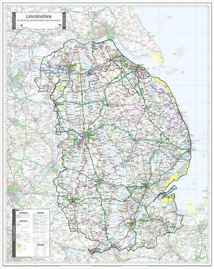 County Map of Lincolnshire - 2026
