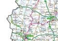 County Map of Lincolnshire - White Background