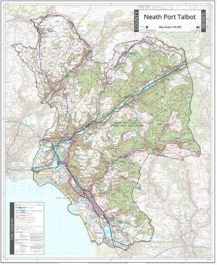 County Map of Neath Port Talbot