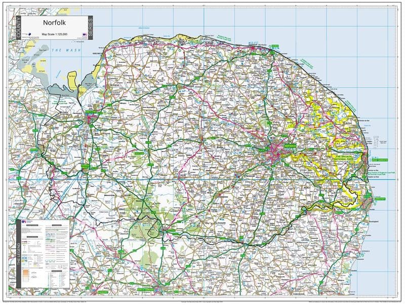 County Map of Norfolk - 2024