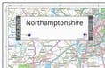 County Map of Northamptonshire - 2026