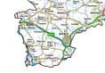 County Map of Northamptonshire - White Background