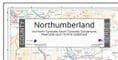 County Map of Northumberland Incl Newcastle upon Tyne - 2026