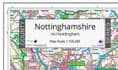 County Map of Nottinghamshire - 2024