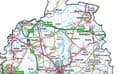 County Map of Nottinghamshire - White Background