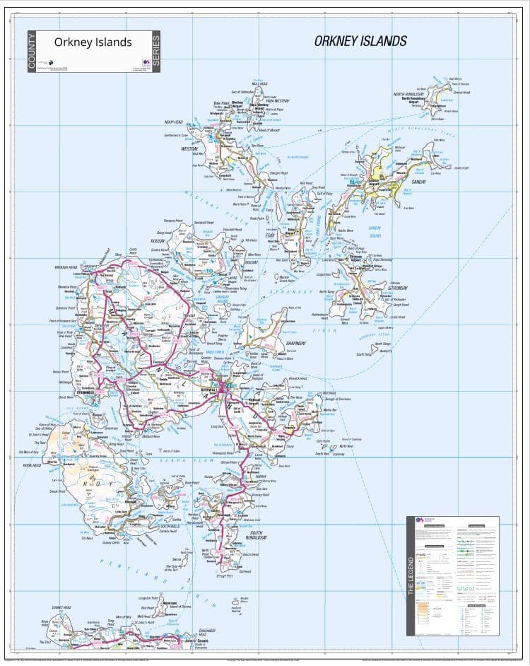 County Map of Orkney - 2026