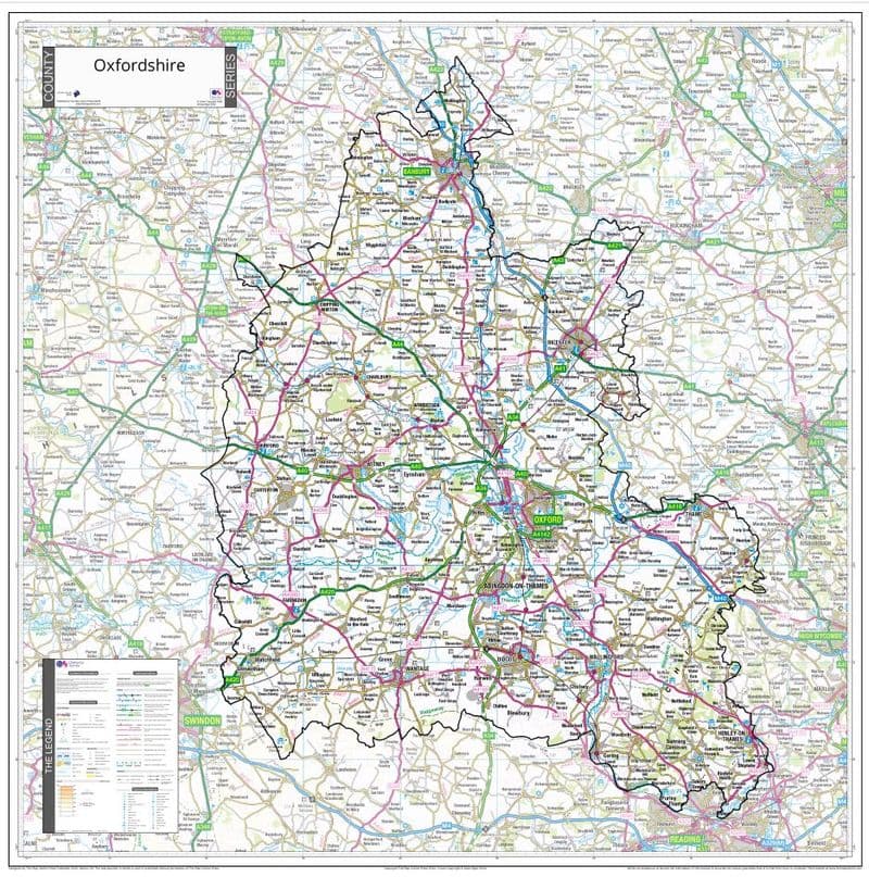 County Map of Oxfordshire - 2026