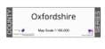 County Map of Oxfordshire - White Background