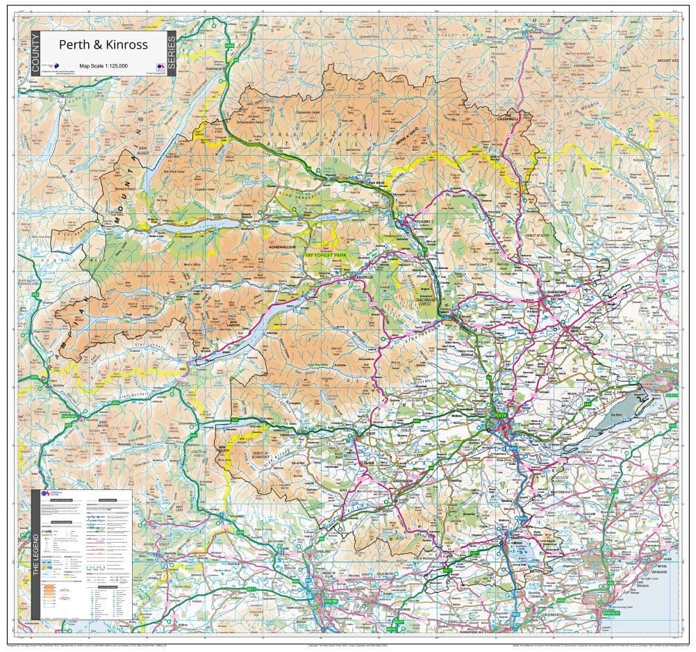 County Map of Perth & Kinross - 2024