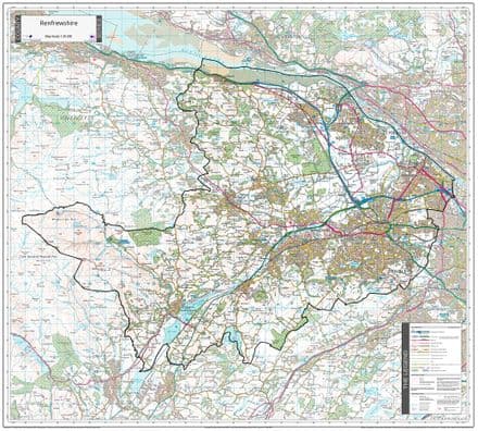 County Map of Renfrewshire - 2024