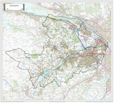 County Map of Renfrewshire - 2026