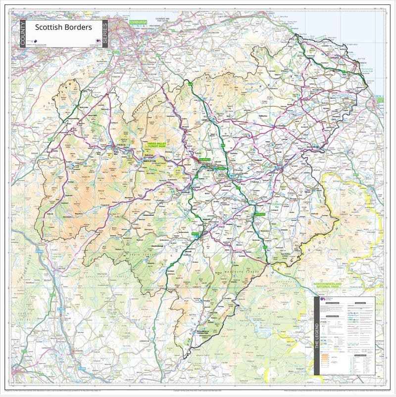County Map of Scottish Borders - 2026