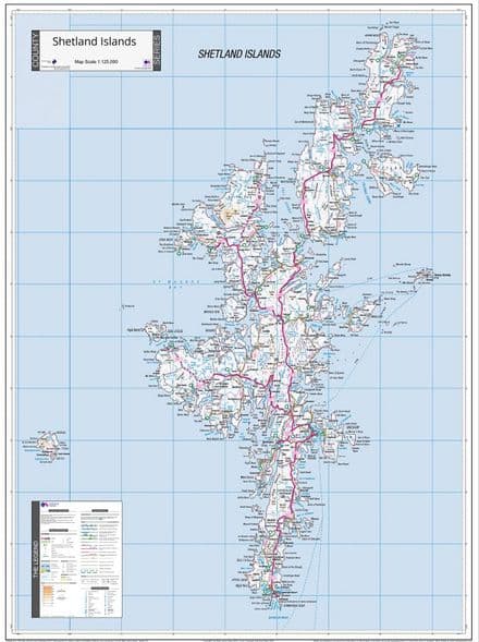 County Map of Shetland - 2024