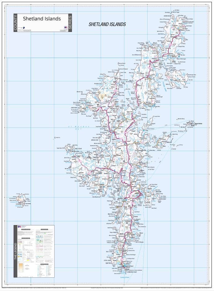 County Map of Shetland - 2026
