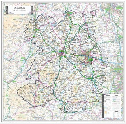County Map of Shropshire - 2026
