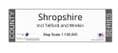 County Map of Shropshire - White Background