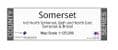 County Map of Somerset - White Background