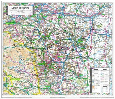 County Map of South Yorkshire - 2024