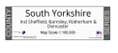 County Map of South Yorkshire - White Background