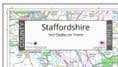 County Map of Staffordshire - 2026