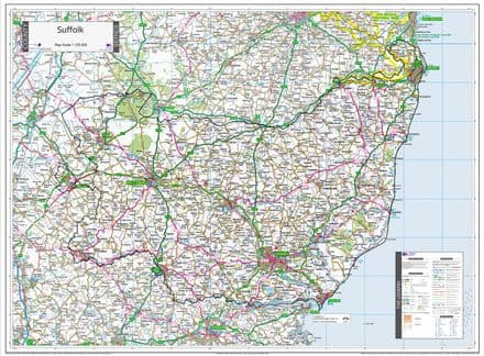 County Map of Suffolk - 2024