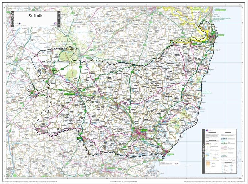 County Map of Suffolk - 2026