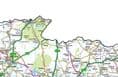 County Map of Suffolk - White Background