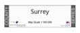 County Map of Surrey - White Background