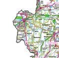 County Map of Surrey - White Background