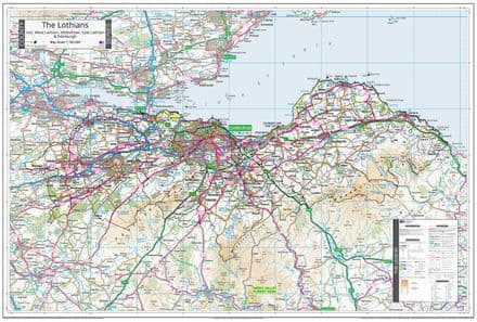 County Map of The Lothians - 2024