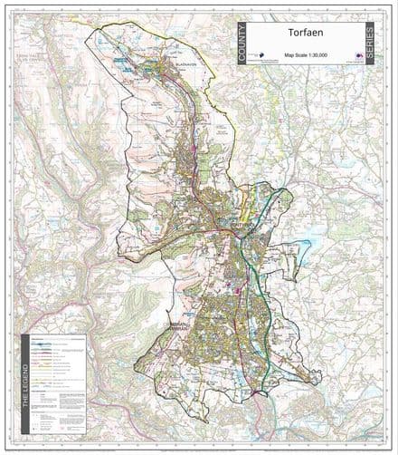 County Map of Torfaen