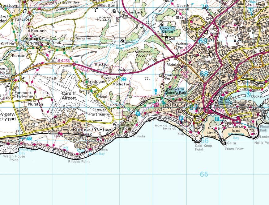 County Map of Vale of Glamorgan