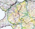 County Map of Wales - 2024