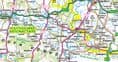 County Map of West Sussex Including Brighton - 2026