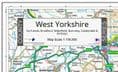 County Map of West Yorkshire - 2024