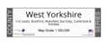 County Map of West Yorkshire - White Background