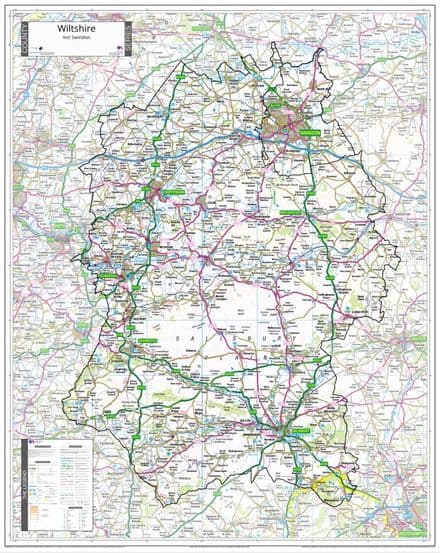 County Map of Wiltshire - 2026