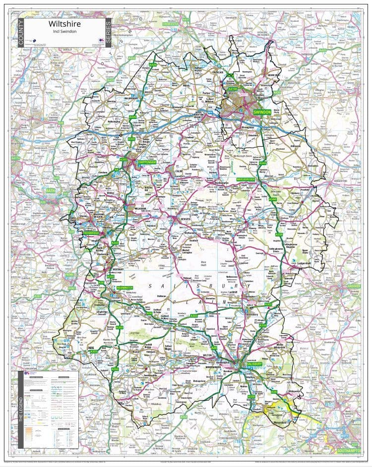 County Map of Wiltshire - 2026