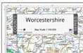 County Map of Worcestershire - 2024