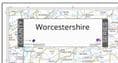 County Map of Worcestershire - 2026