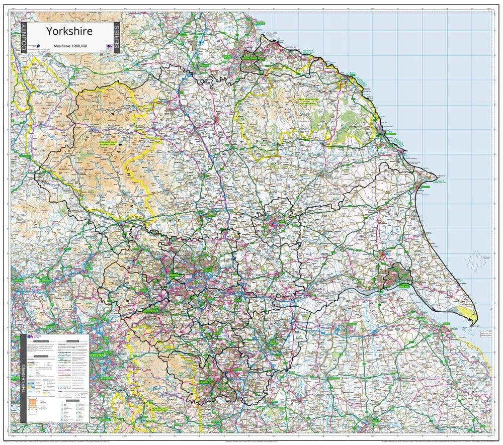 County Map of Yorkshire - Special Sheet - 2024