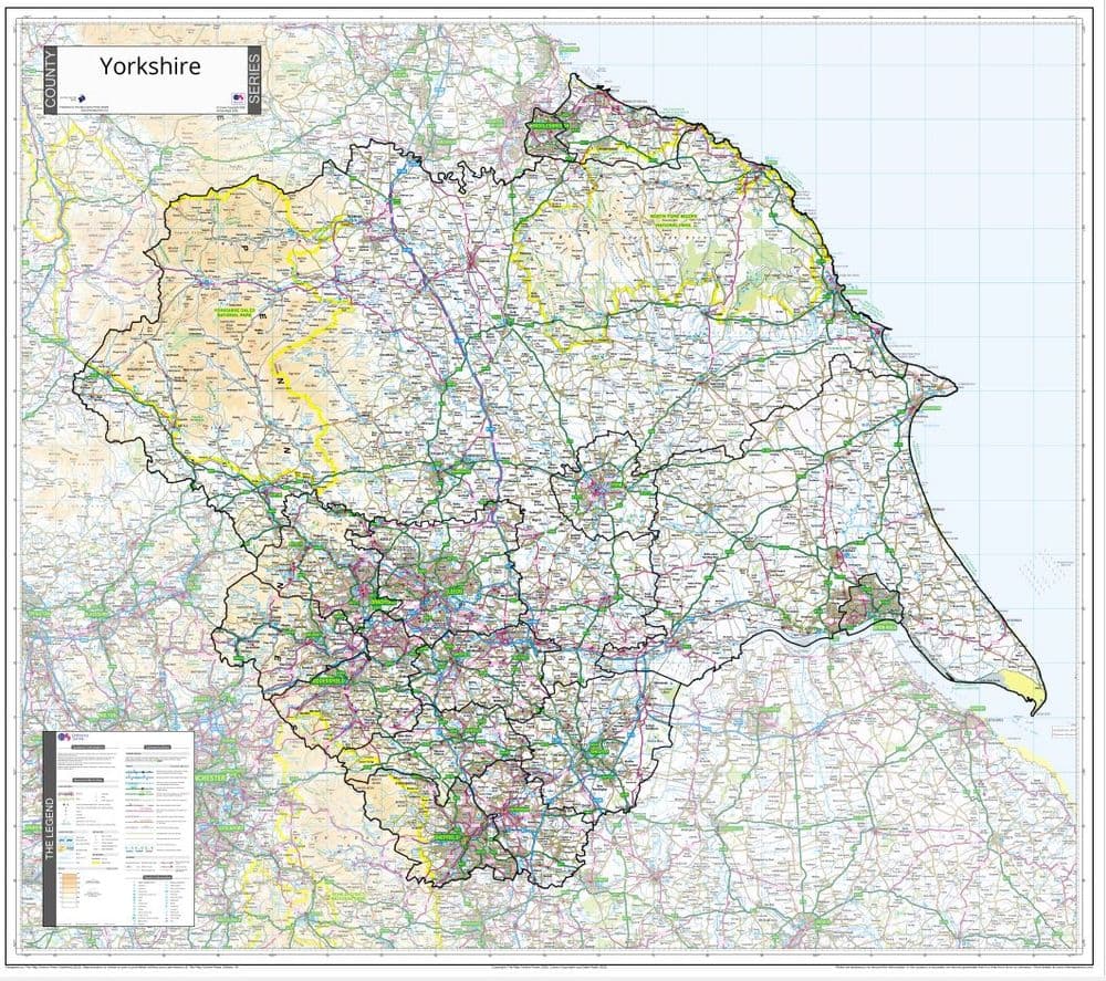 County Map of Yorkshire - Special Sheet - 2026
