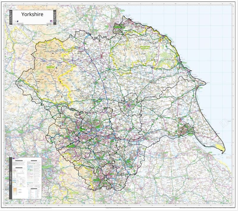 County Map of Yorkshire - Special Sheet - 2026