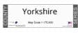 County Map of Yorkshire - Special Sheet - White Background