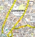 Coventry A - Z Wall Map