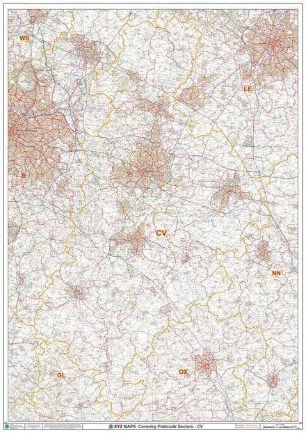 Individual Postcode Area Sector Map